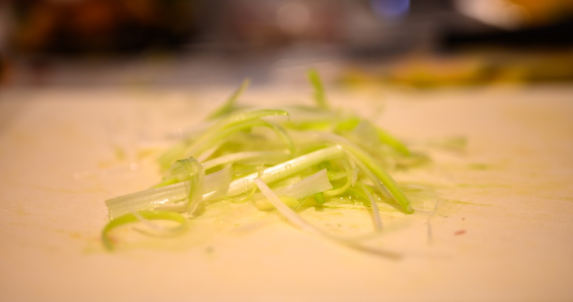 curly green onions