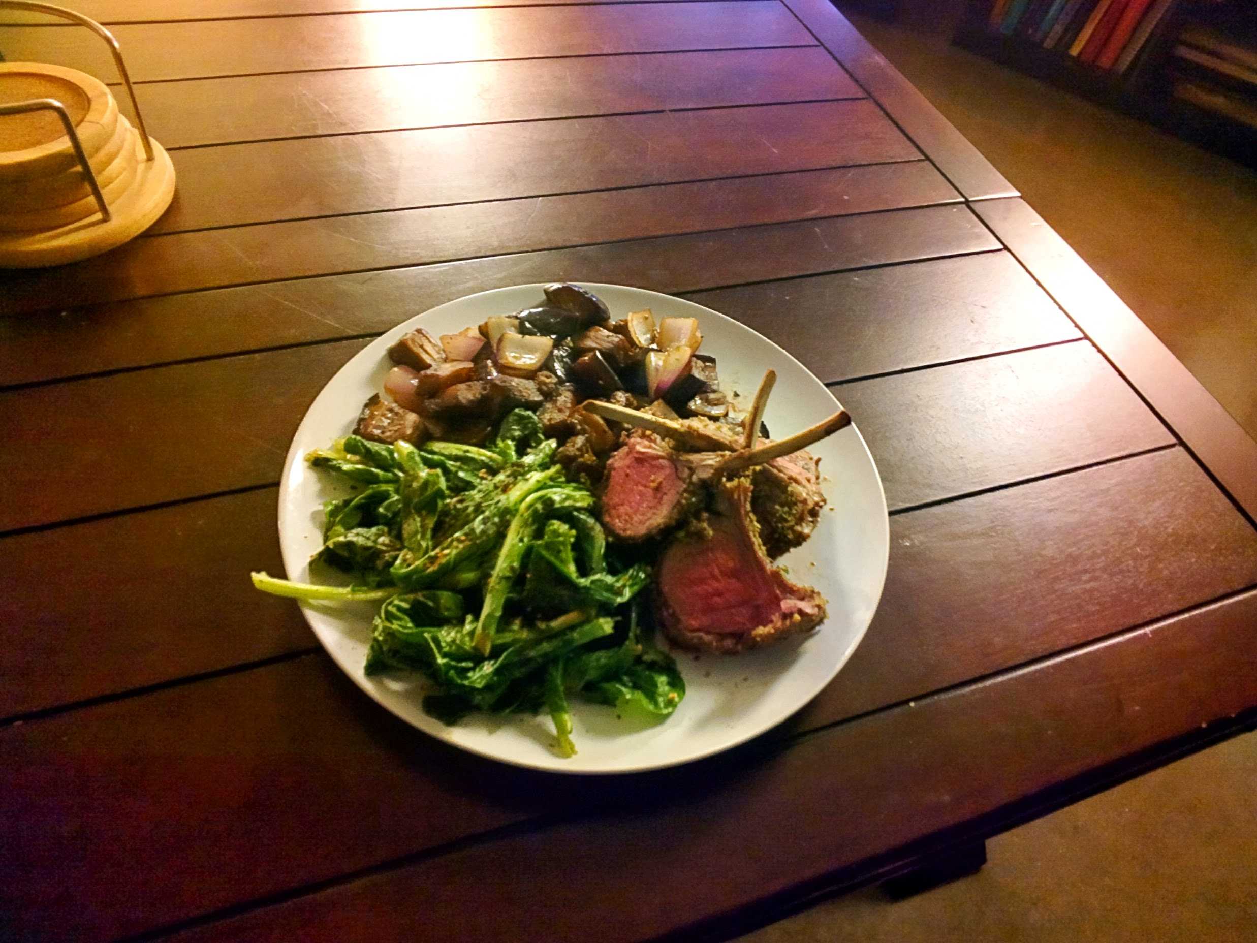 Wasabi Peas & Soy Nut Encrusted Rack of Lamb cover image